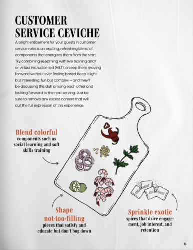 "Customer Service Ceviche" image from Joy of Learning eBook
